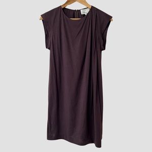 3.1 Phillip Lim Brown Short Cotton Blend Jersey T-Shirt Dress S